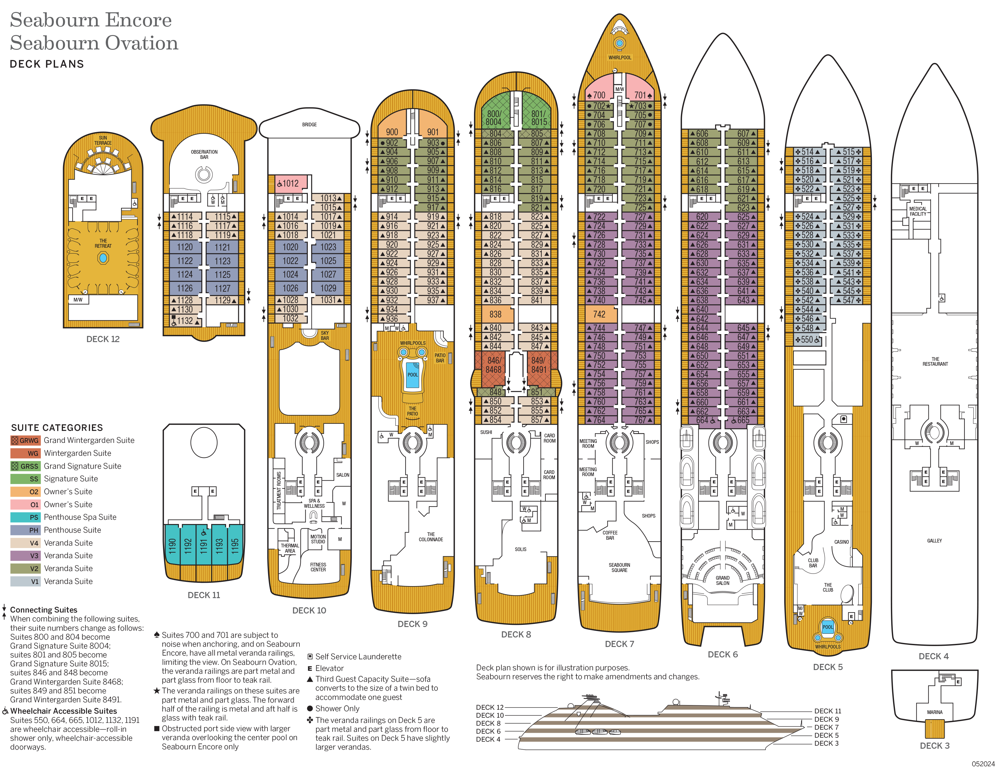 Encore Deck Plans