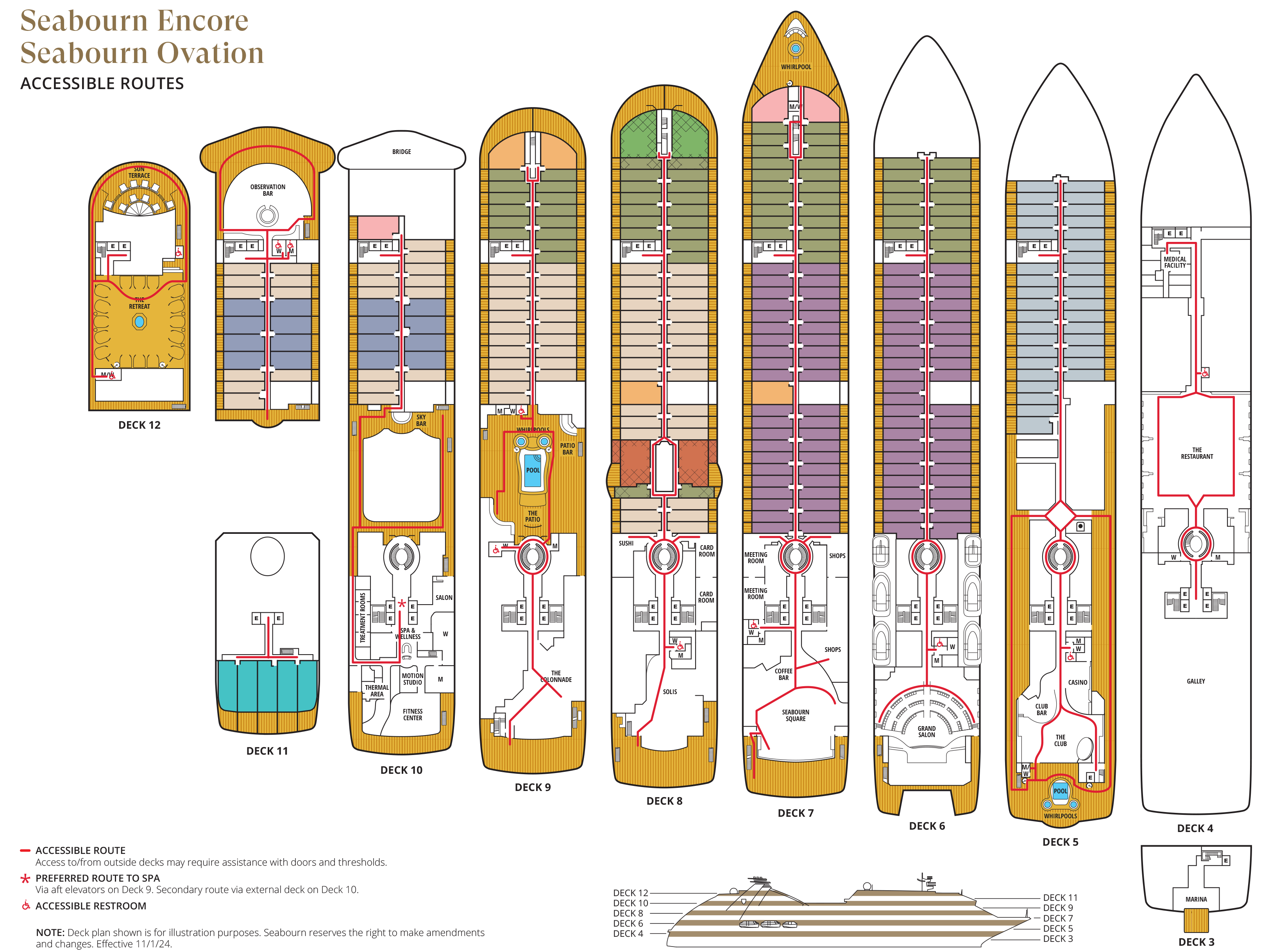 Ovation Accessibility Deck Plans